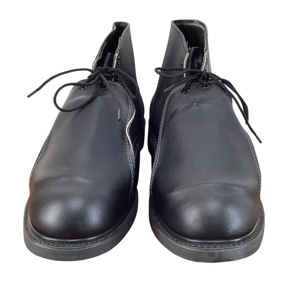 Lehigh‎ Black Leather Chukka Safety Toe Work Boots Shoes USA Made Sz  10 EEE
